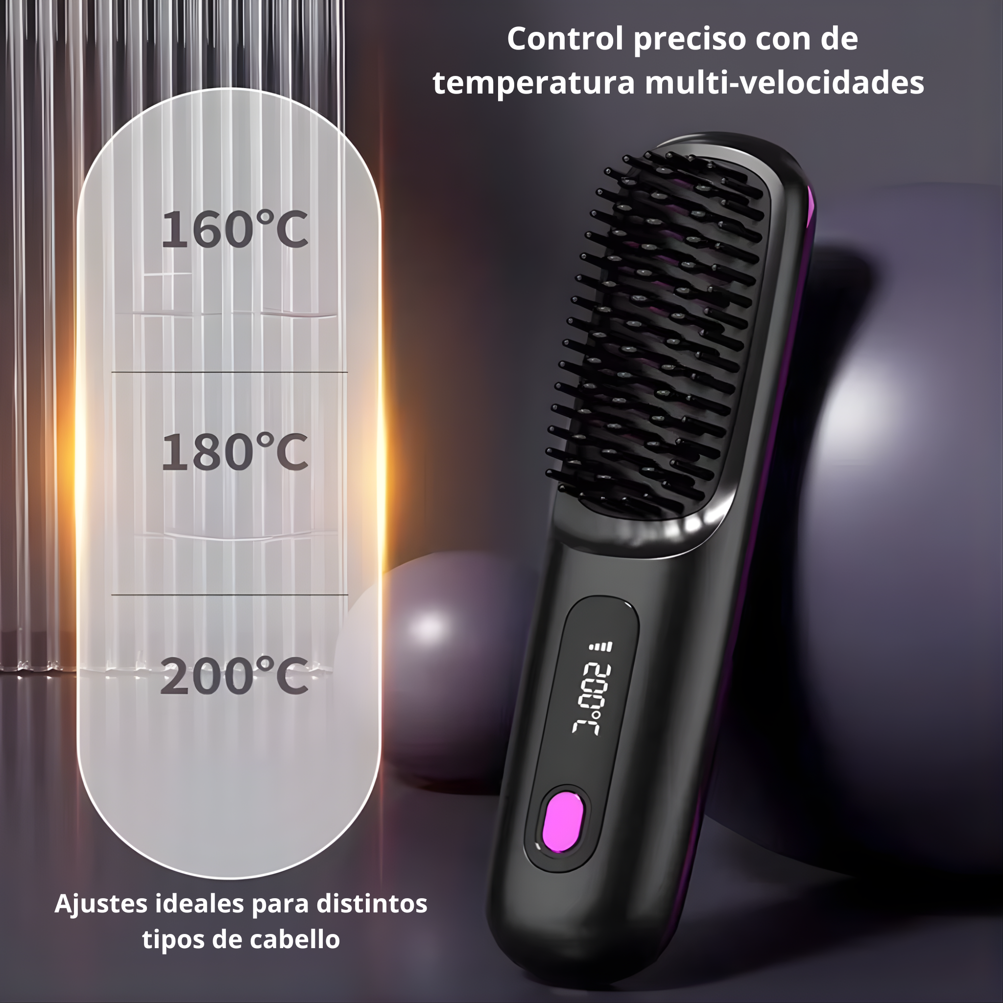 Cepillo alisador inalámbrico